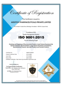 Aidotick ISO Certificate