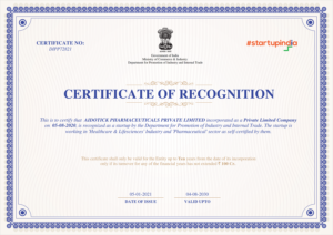 Aidotick Recognition Startup India